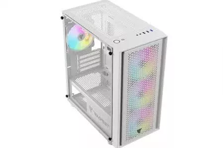 Tempest Rampart ARGB Torre M-ATX Cristal Templado USB 3.0 Blanca