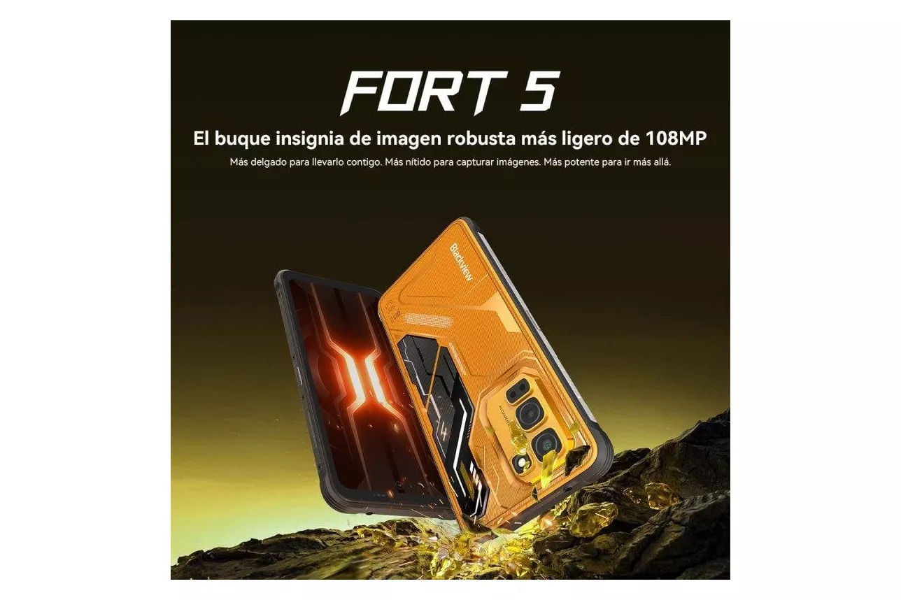 Blackview Fort 5 4G 12GB 256GB 6,78" Naranja Incluye auriculares