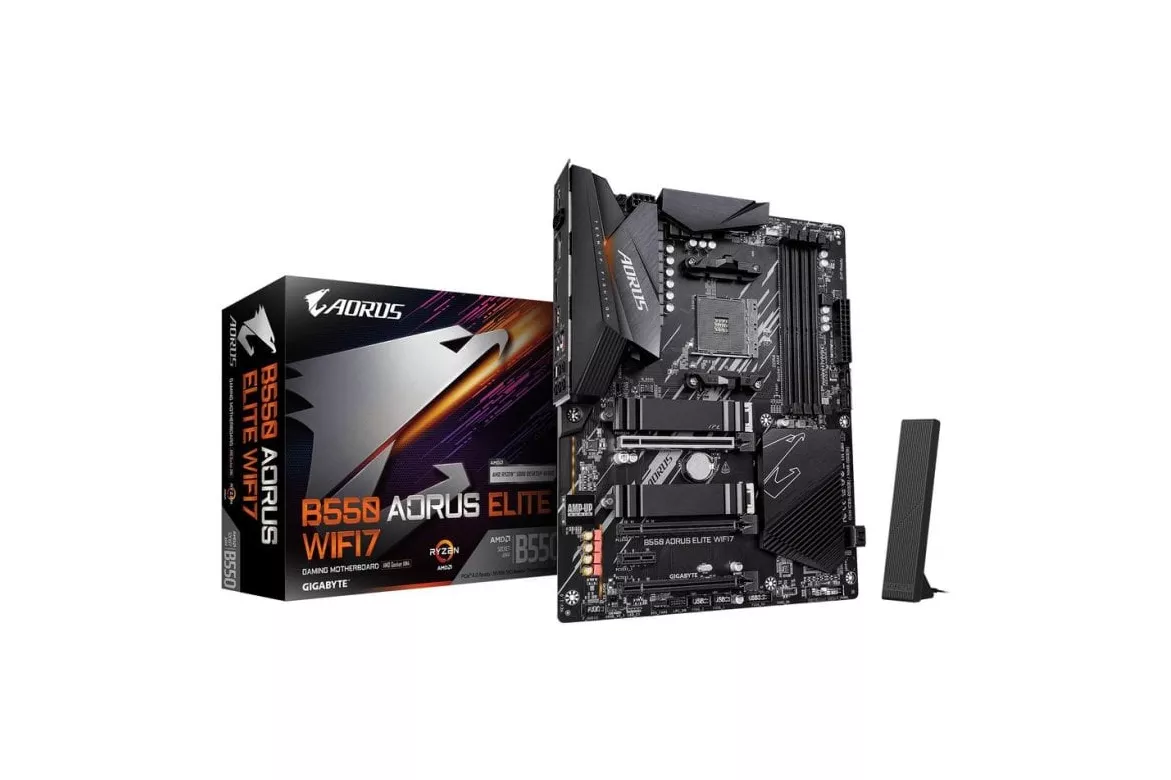 Placa Base Gigabyte B550 AORUS ELITE WIFI7 AMD AM4 DDR4 ATX Wi-Fi 7 RGB
