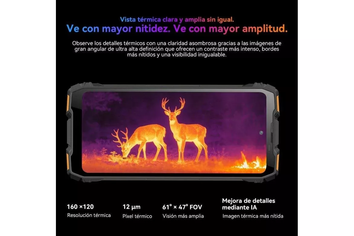 Blackview Rock 3 4G 8GB 256GB 6.78" Negro/Naranja Incluye auriculares