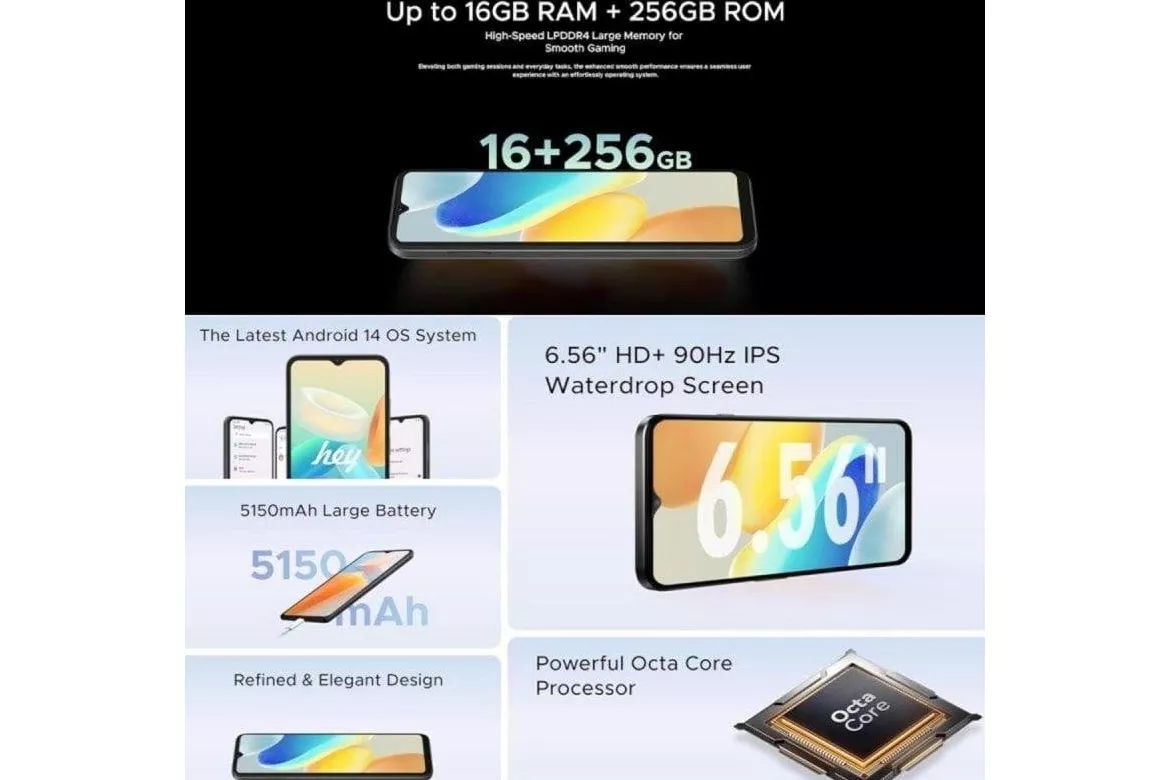Doogee N55 Pro 4G 6GB 256GB 6.56" Negro