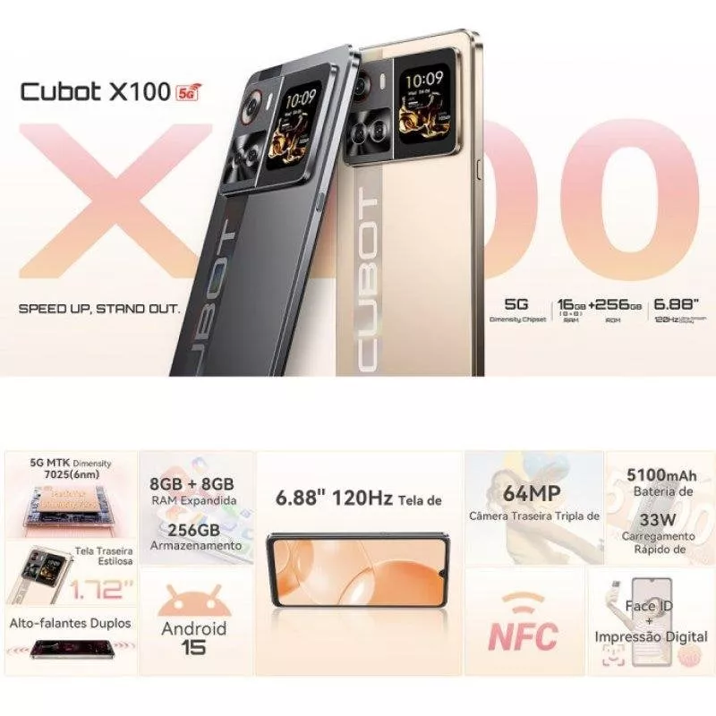 Cubot KingKong X100 5G 8GB 256GB 6.88" Negro