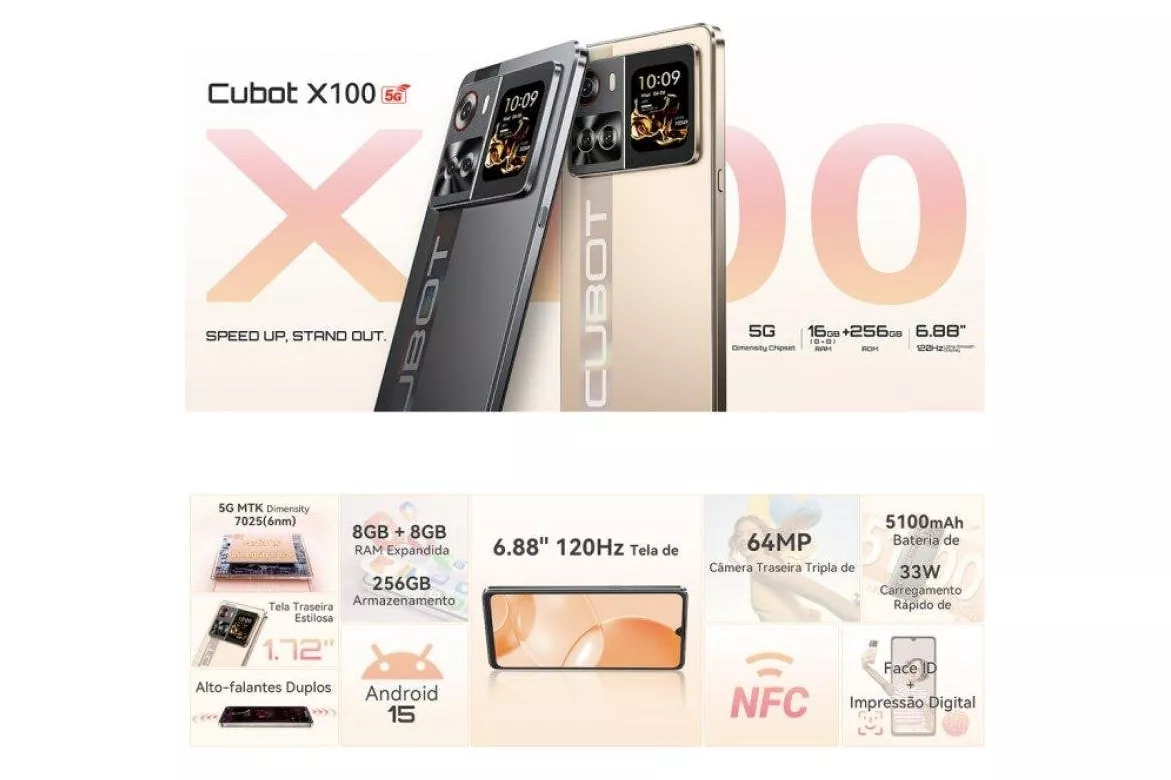 Cubot KingKong X100 5G 8GB 256GB 6.88" Oro