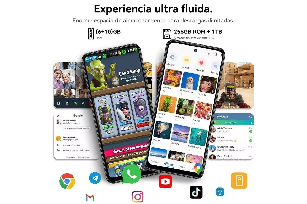 HOTWAV Note 13 Max 4G 6GB 6.8" 256GB Negro c&aacute;mara dual