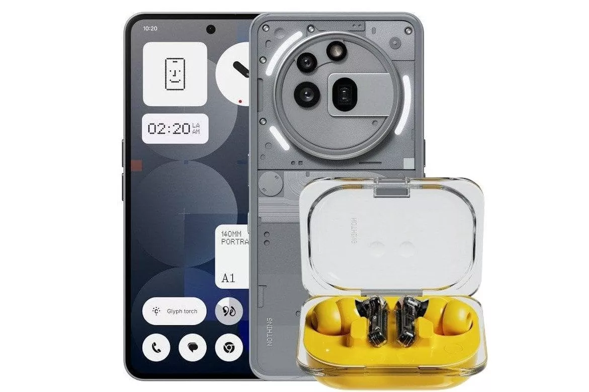 Nothing Phone 3a Pro 5G 12GB 256GB 6.77" Gris + Ear (a) Amarillos