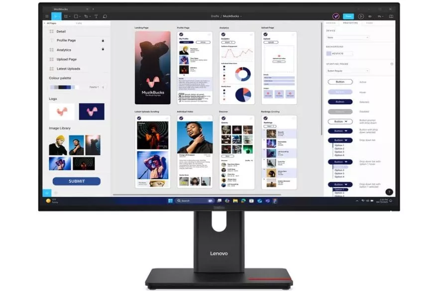 Monitor Lenovo ThinkVision T32UD-40 31,5" UltraHD 4K 60 Hz IPS USB-C altura ajustable