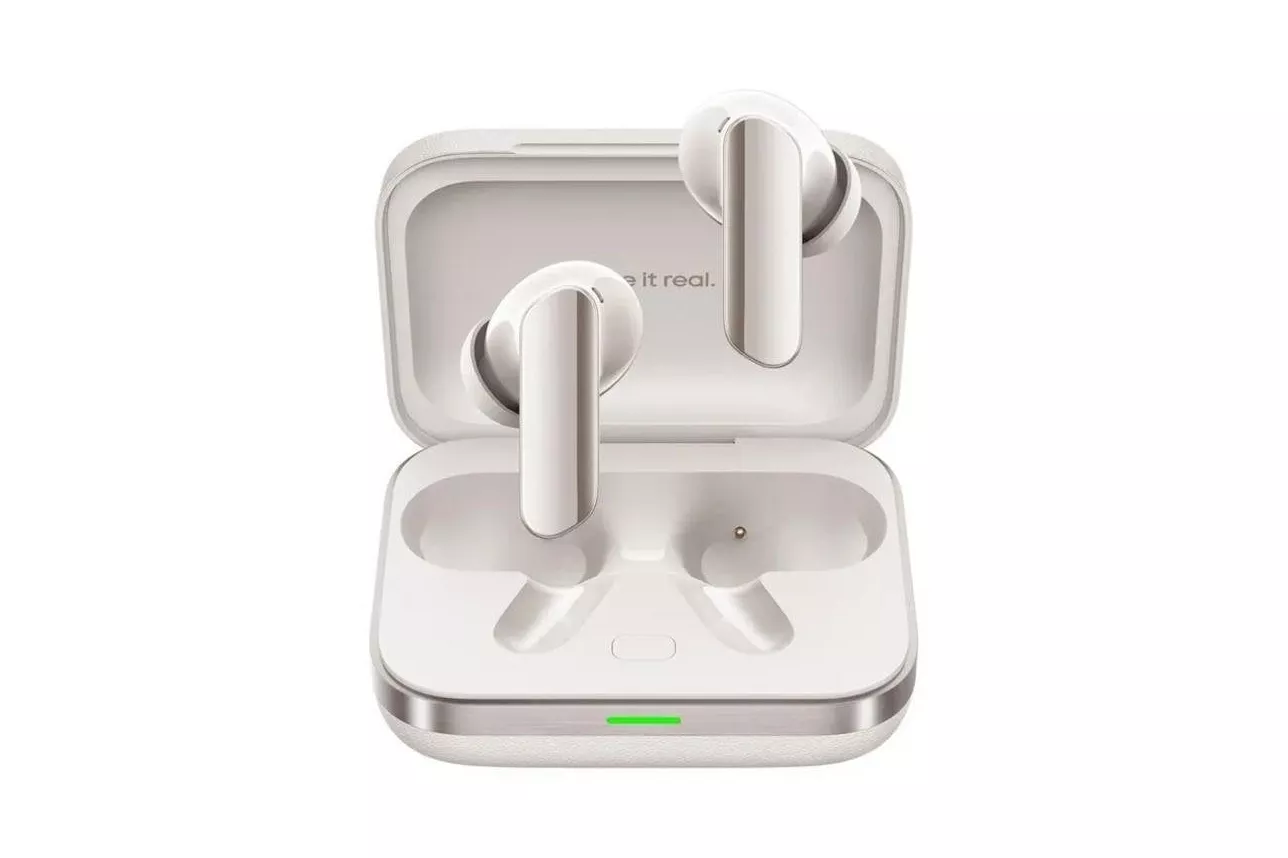 Auriculares realme Buds Air 7 Pro inal&aacute;mbricos Bluetooth con ANC, IP55, beige