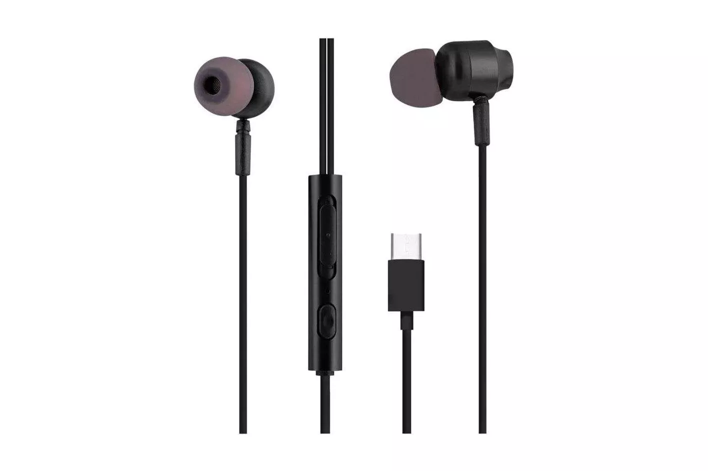 Auriculares T'nB C-Buds con cable USB-C intraurales para llamadas y m&uacute;sica, negros