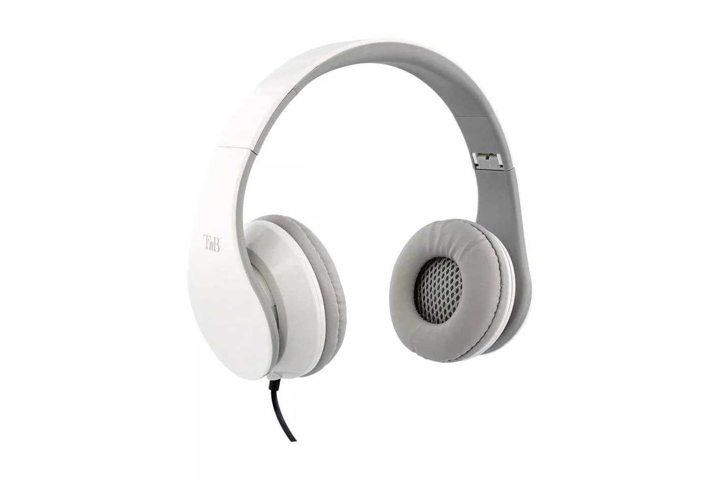 Auriculares T'nB Stream con cable jack 3,5 mm para m&uacute;sica, plegables blancos