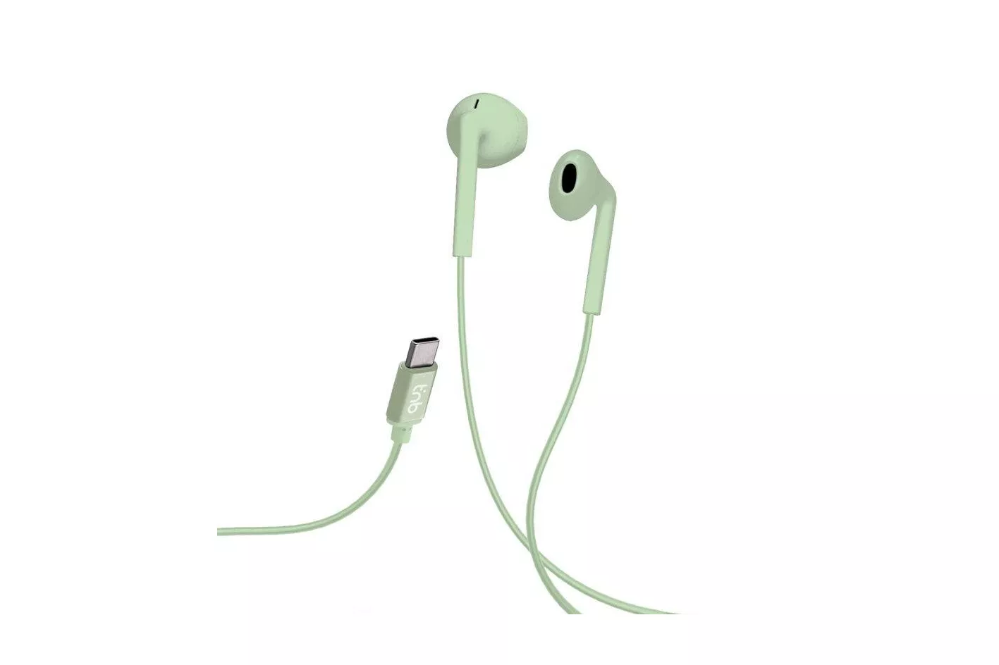 Auriculares TnB ESTYPEC2GN con cable USB-C, micr&oacute;fono y control de volumen verdes