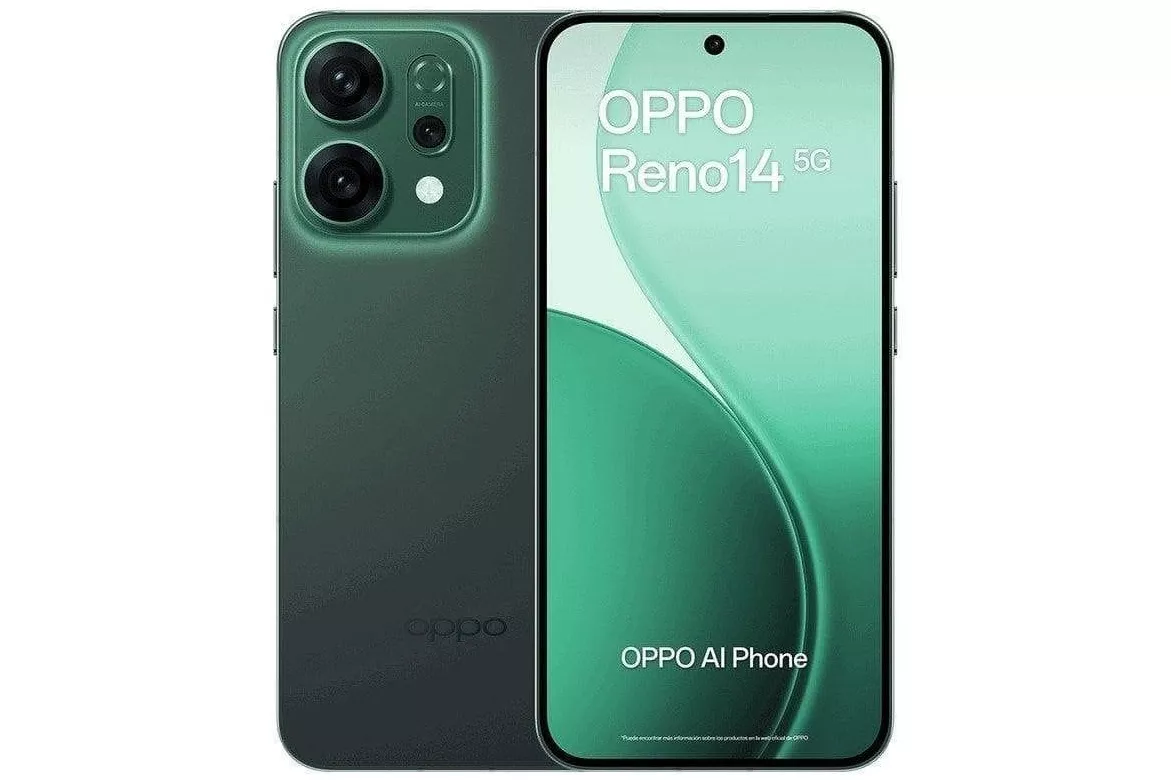 OPPO Reno14 5G 12GB 512GB 6,59" Verde, pantalla AMOLED