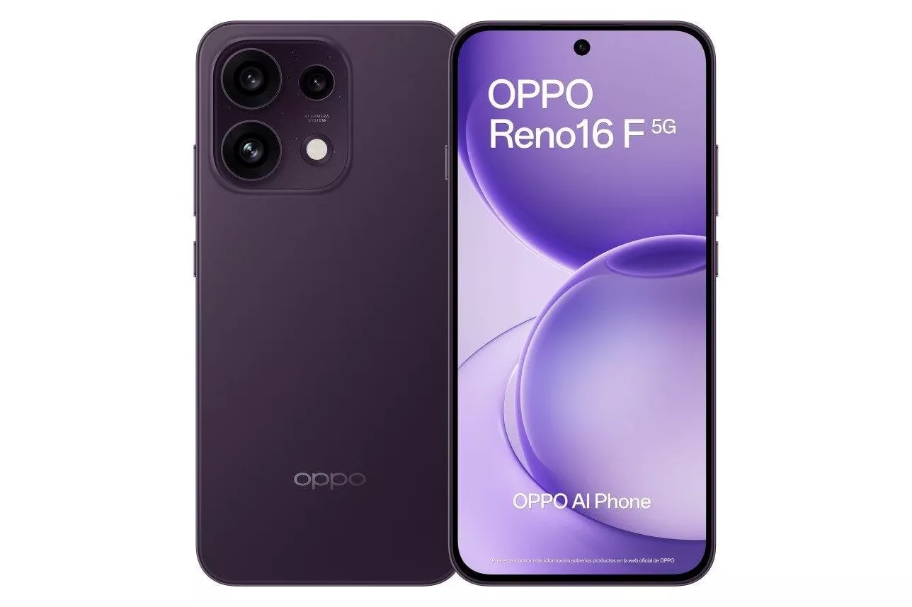 OPPO Reno16 F 5G 8GB 256GB 6,57" Negro P&uacute;rpura