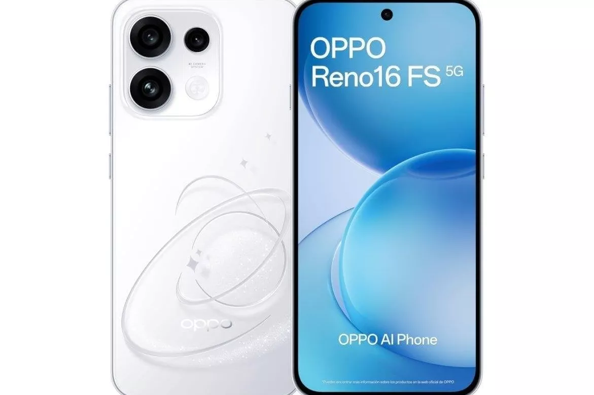 OPPO Reno16 FS 5G 8GB 512GB 6.57" Blanco Incluye Funda y Cargador 45W