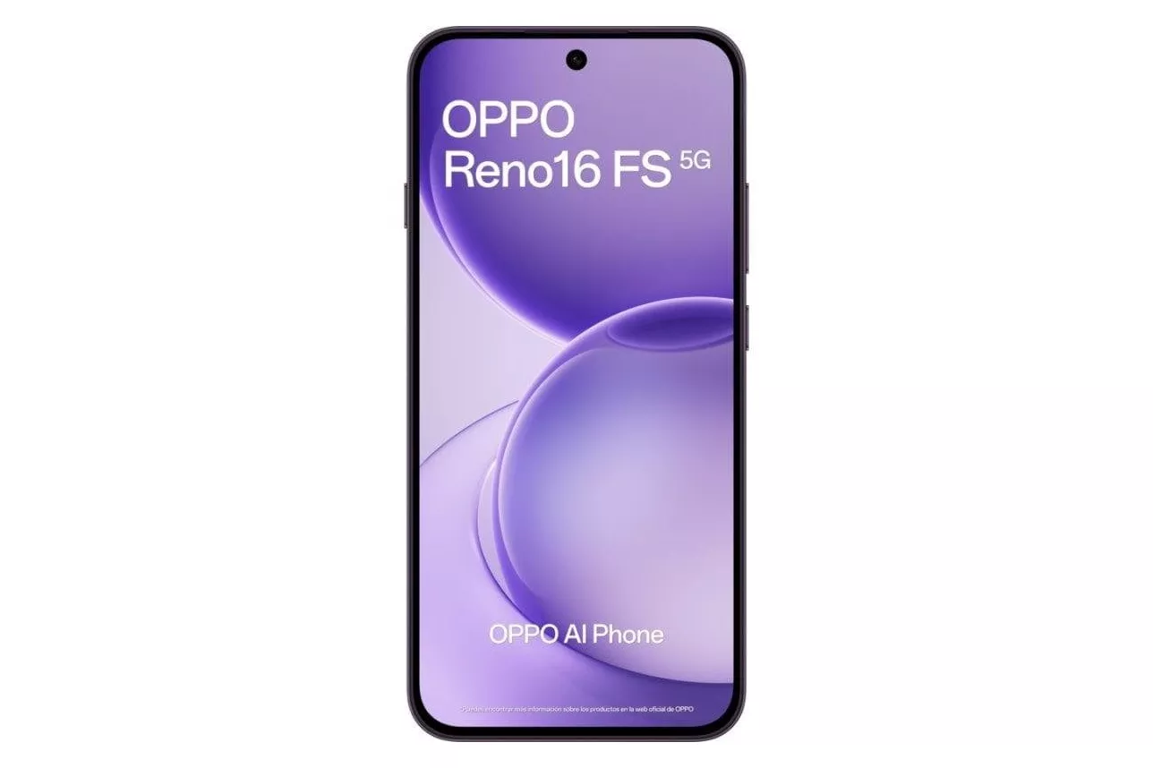 OPPO Reno16 FS 5G 8GB 512GB 6.57" Negro P&uacute;rpura Incluye Funda y Cargador 45W