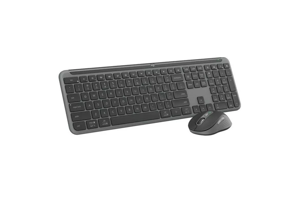 Teclado y rat&oacute;n Logitech Signature Slim Combo MK950 inal&aacute;mbrico AZERTY grafito