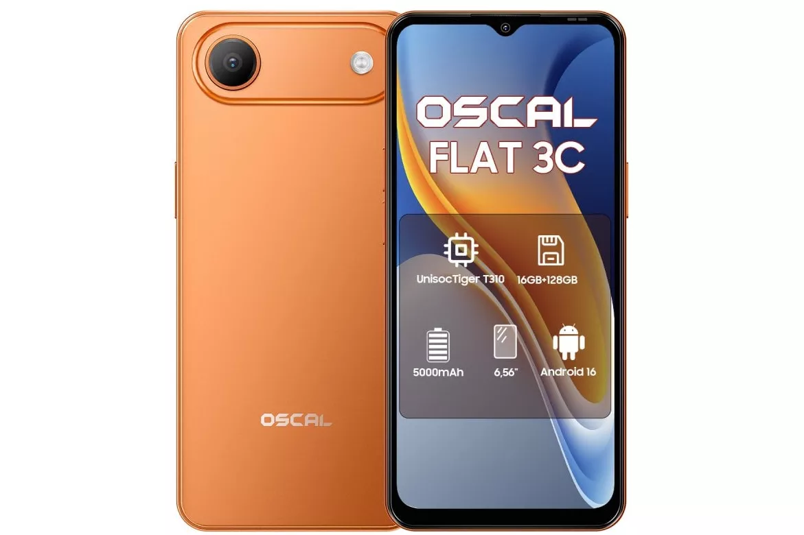 OSCAL Flat 3C 4G 4GB 128GB 6.56" Naranja