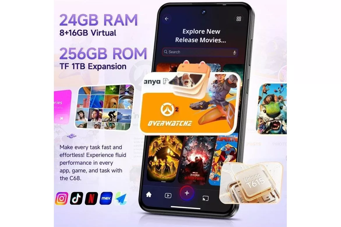 Oukitel C68 4G 8GB 256GB 7.2" Gris