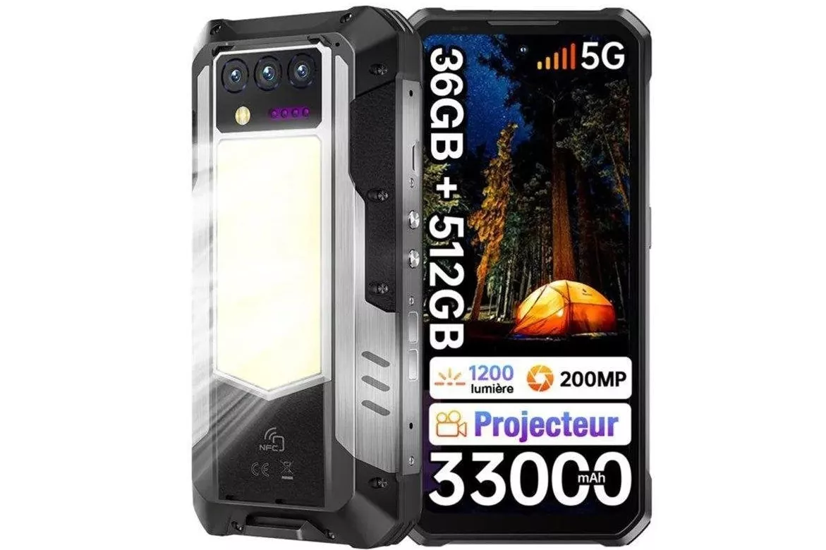 Oukitel WP100 Titan 5G 12GB 512GB Negro 6,8" bater&iacute;a de larga duraci&oacute;n