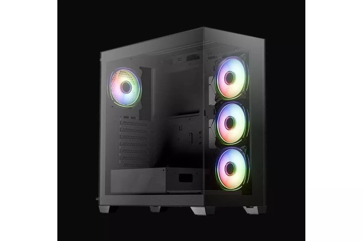 Caja PC LC-Power Gaming 715B Seamless_X ATX Cristal Templado ARGB Negro