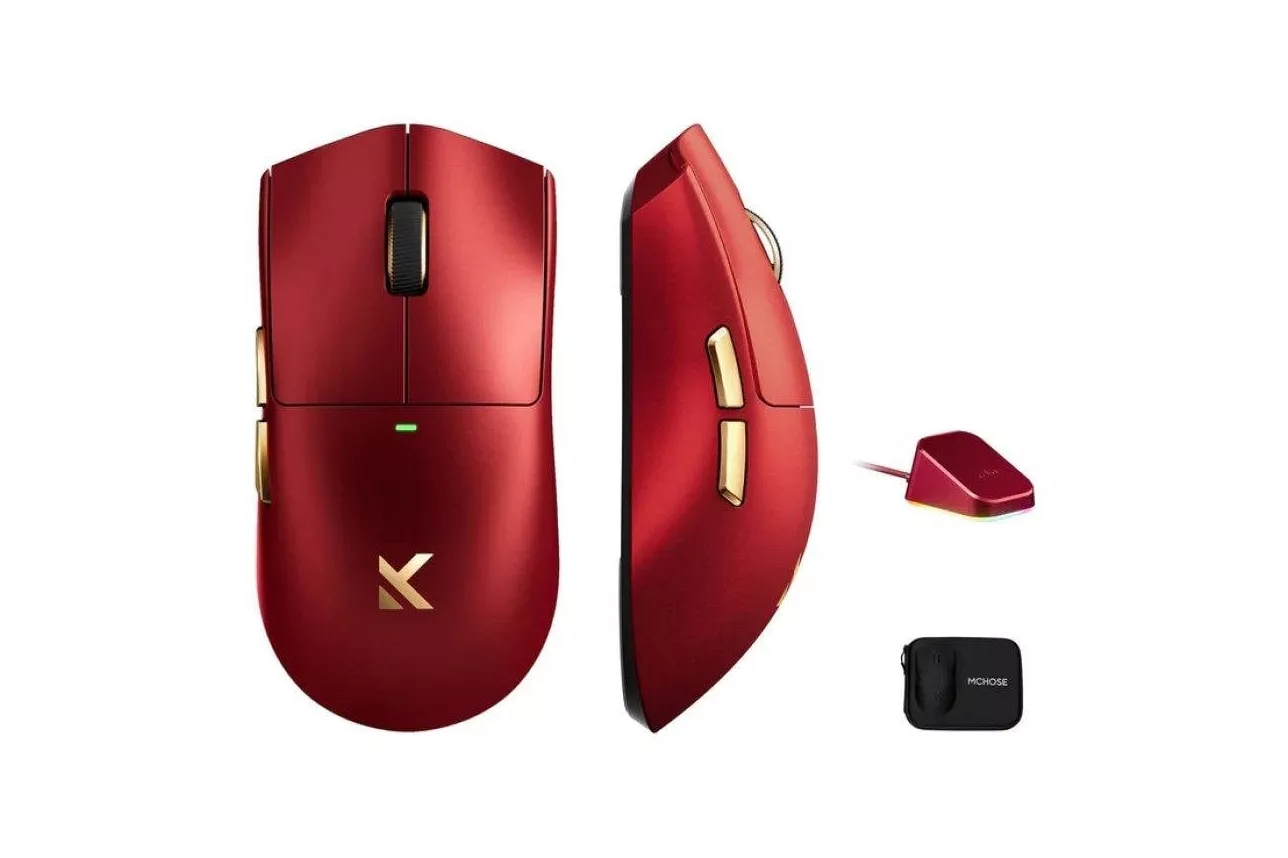 Rat&oacute;n MCHOSE K7 Ultra Wireless Gaming 42000 DPI 8000Hz Rojo