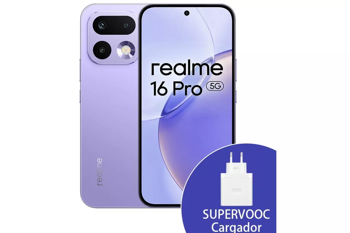 Realme 16 Pro 5G 8GB 256GB AMOLED 6.7" Morado Incluye cargador 45W