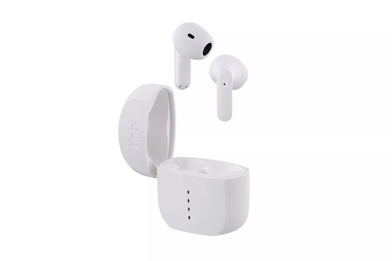 Auriculares TnB ZIP inal&aacute;mbricos semiintraurales con controles t&aacute;ctiles, blancos