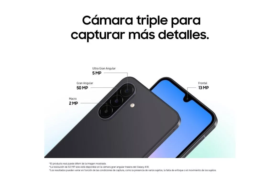 Samsung Galaxy A18 4G 4GB 128GB 6.7" Negro