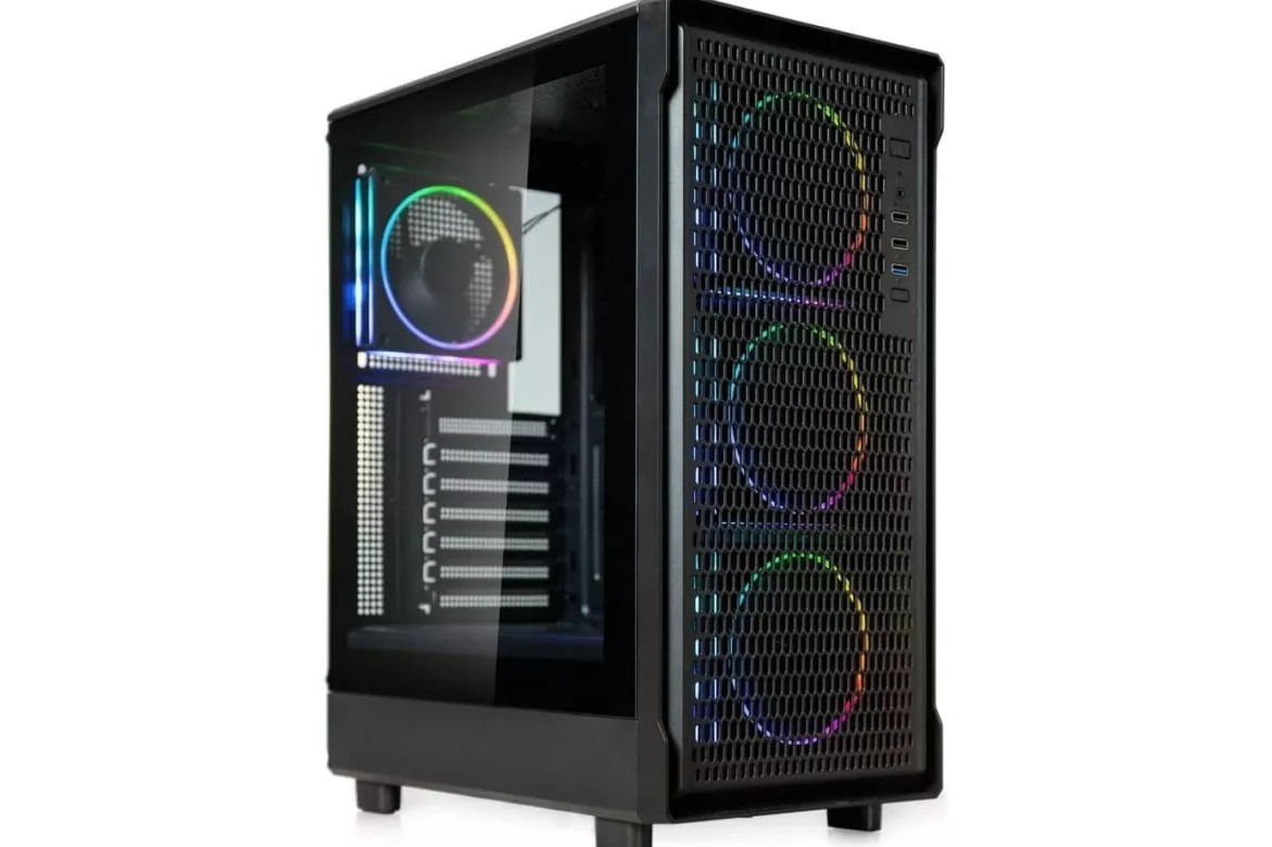 Caja PC Kolink AM2 ARGB Torre ATX Negro 4 ventiladores 120 mm