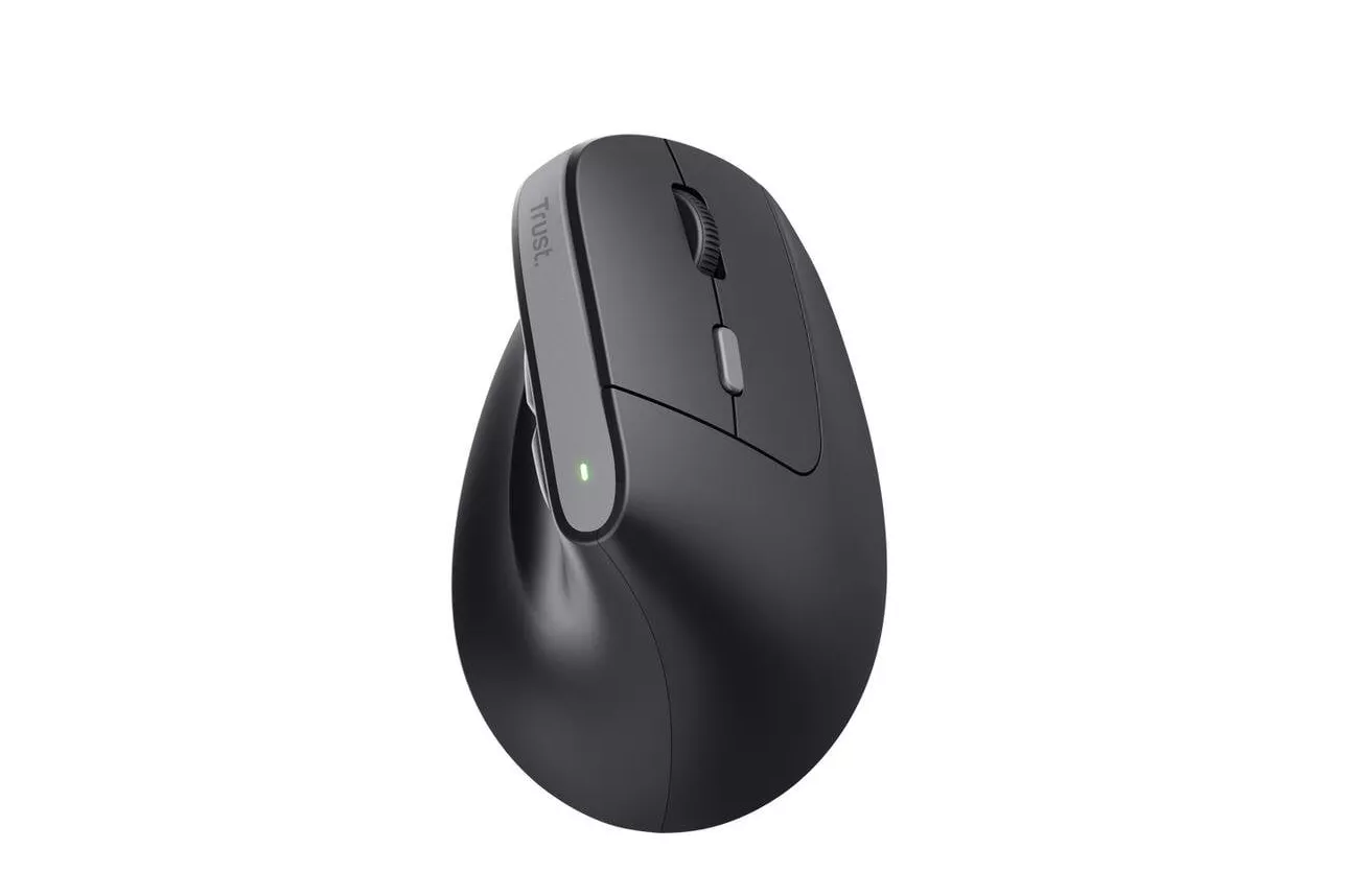 Rat&oacute;n Trust Yuno USB Tipo A 2400 DPI Dise&ntilde;o Vertical Negro 6 Botones