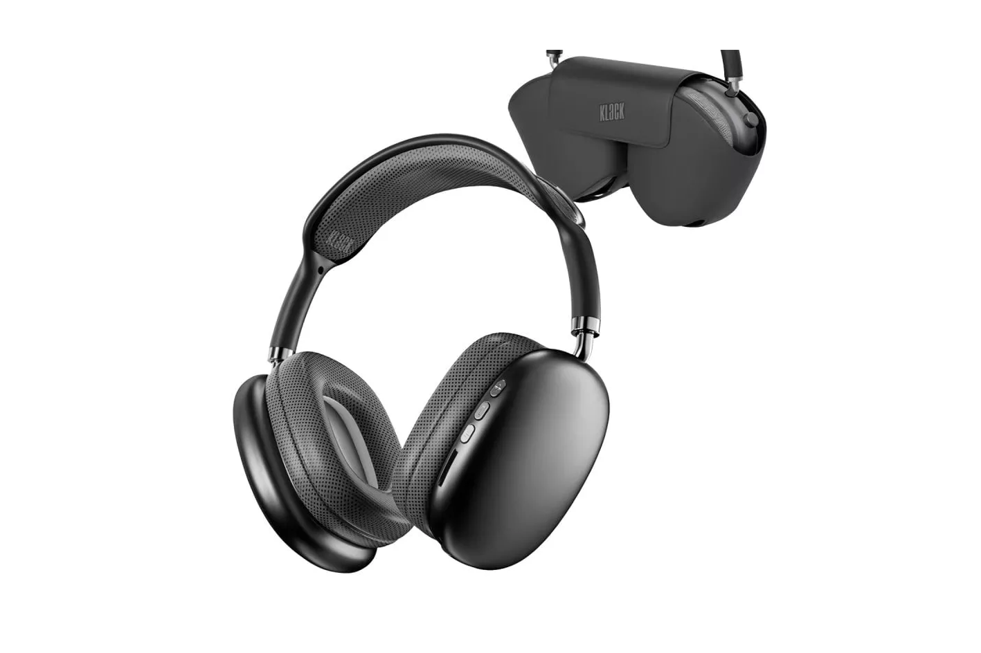 Klack Pro Max Auriculares Inalambricos Bluetooth de Diadema con Funda Negros