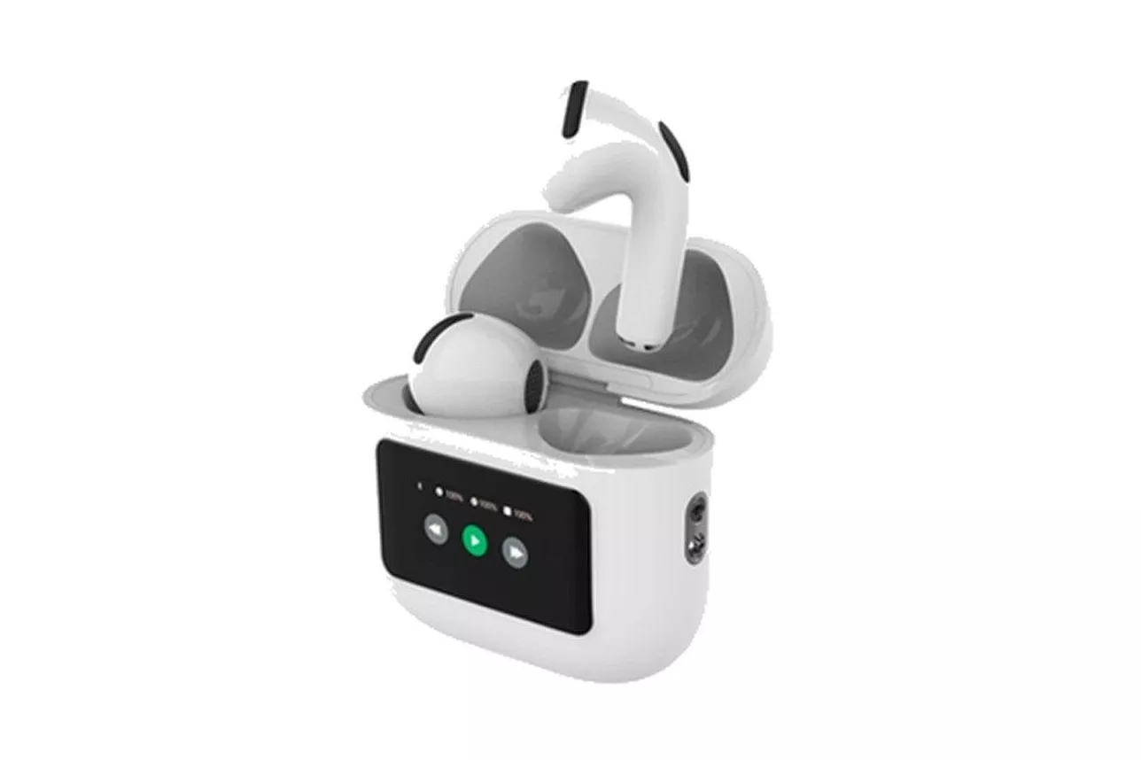 Auriculares Innova F48 inal&aacute;mbricos Bluetooth TWS con pantalla t&aacute;ctil, blancos