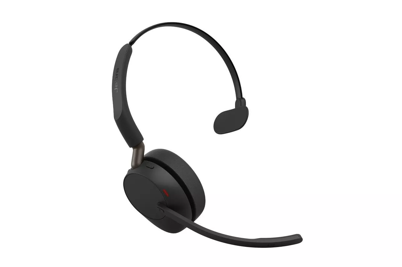 Auriculares Jabra Evolve3 65 inal&aacute;mbricos Bluetooth con Cancelaci&oacute;n de Ruido, micr&oacute;fono y carga USB-A, negro