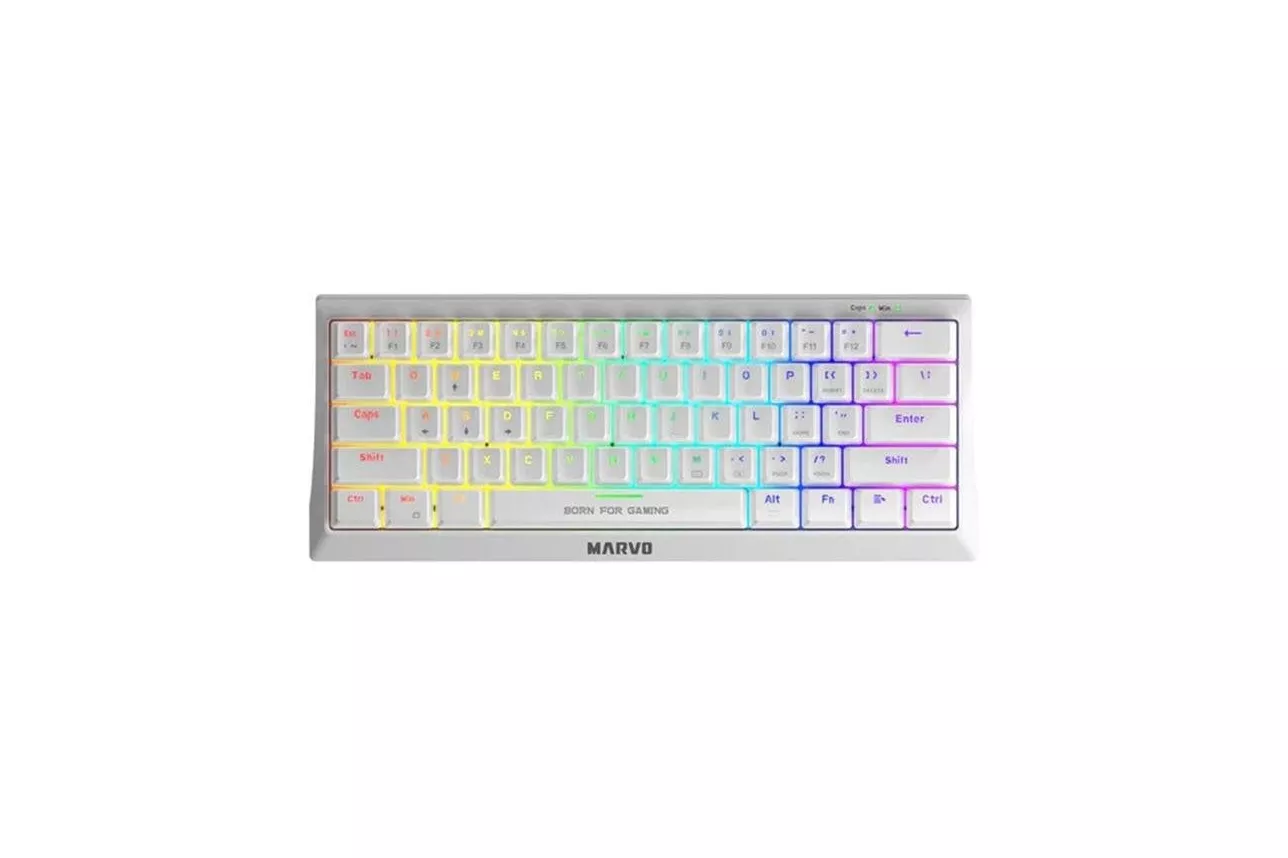 Teclado Marvo MA-KG962 mec&aacute;nico compacto retroiluminado con switches azules