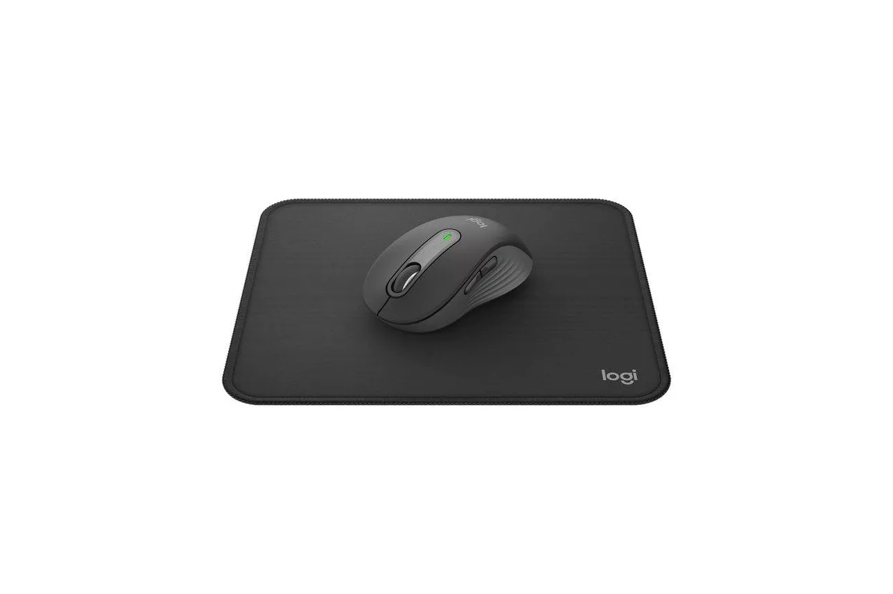 Rat&oacute;n Logitech Signature M650 inal&aacute;mbrico 4000 DPI negro con alfombrilla