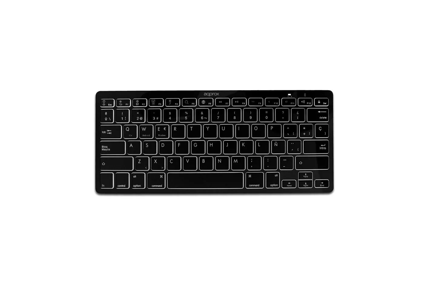 Approx APPKBBT02 Mini Teclado Bluetooth Negro