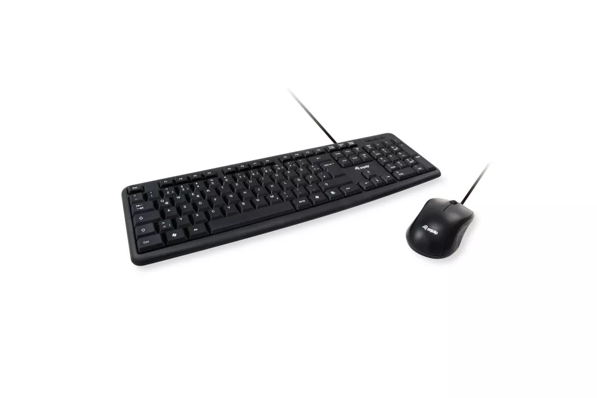 Equip Life 245201 Pack Teclado + Rat&oacute;n USB QWERTY Espa&ntilde;ol 100% 105 Teclas Negro