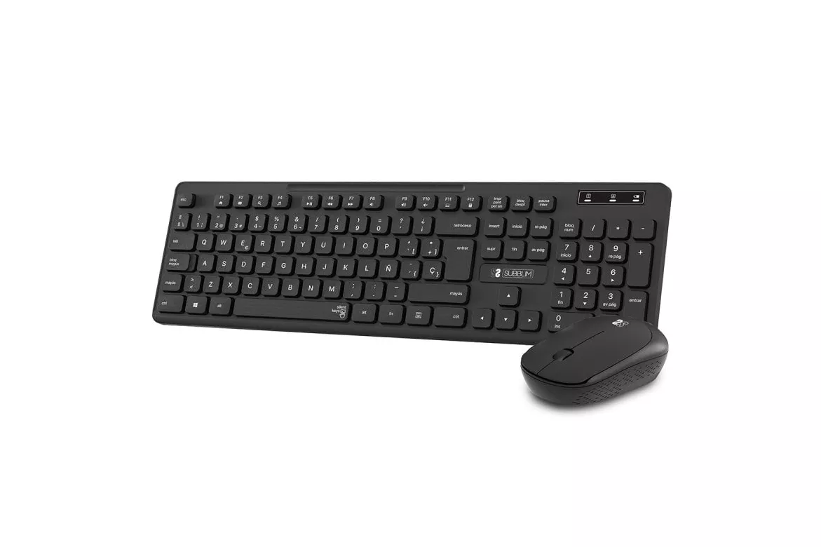 Subblim Pack Business Slim Teclado y Rat&oacute;n Inal&aacute;mbricos Negro