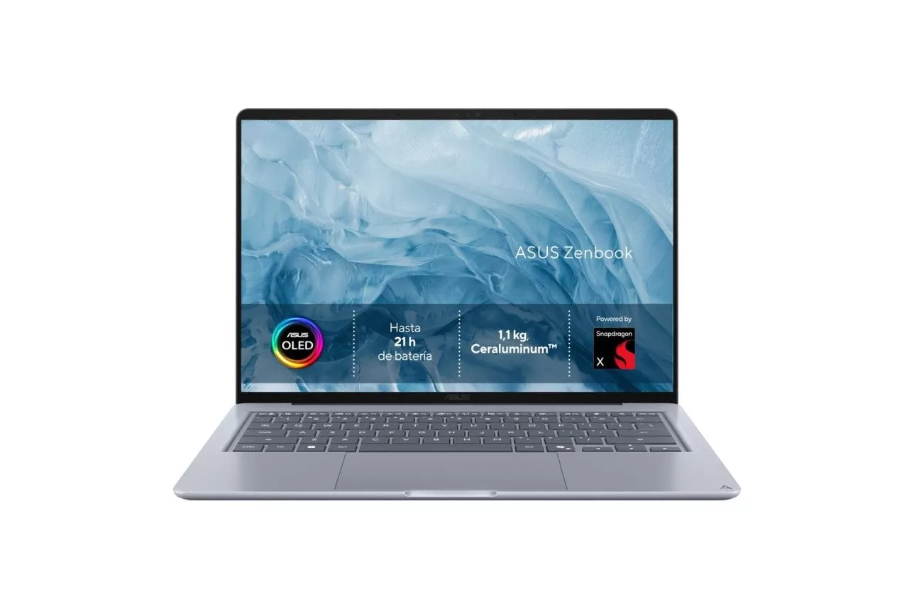 Port&aacute;til ASUS Zenbook 14 14" Snapdragon X1-26-100 16GB 256GB SSD Adreno Windows 11