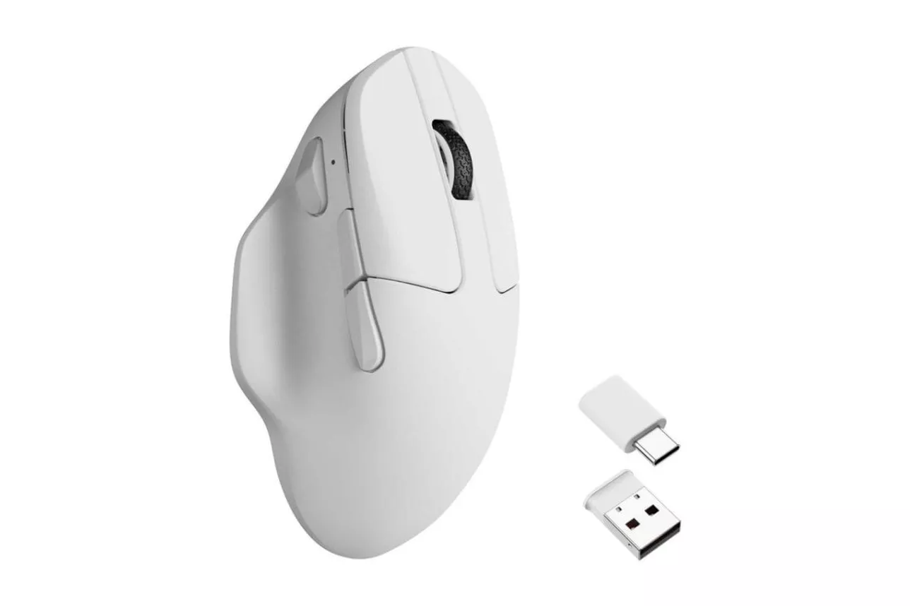 Rat&oacute;n Keychron M7-A24 inal&aacute;mbrico, Bluetooth y USB-C 30000 DPI blanco