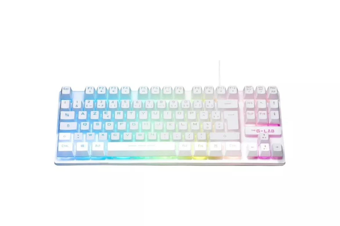 Teclado The G-Lab Keyz Caesium TKL Membrana compacto Layout ES retroiluminado RGB