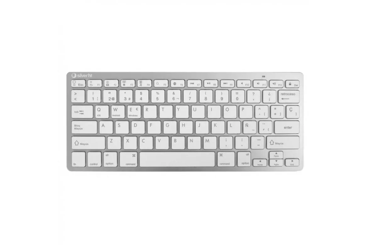 Teclado Wireless Silver HT Colors Edition Blanco