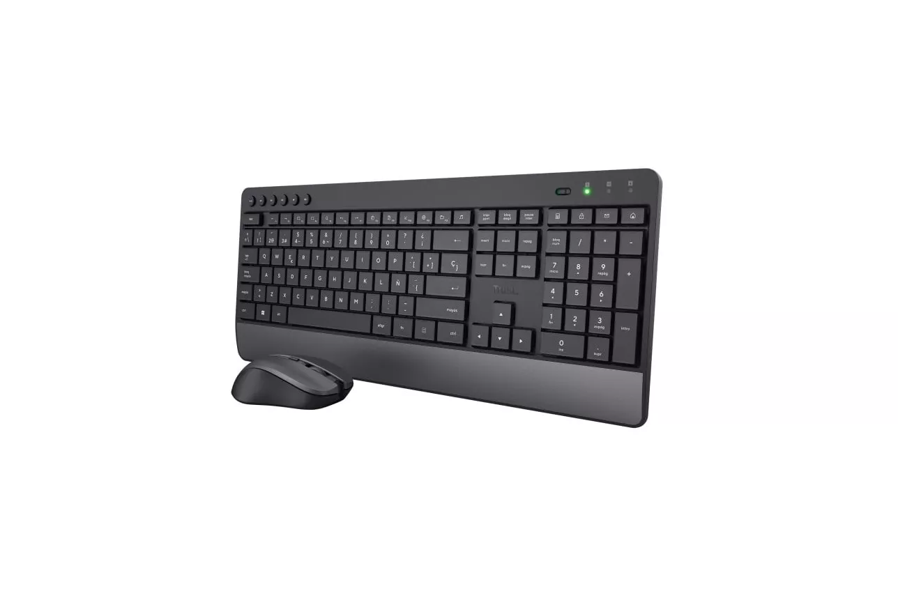 Trust Trezo Combo Teclado Inal&aacute;mbrico + Rat&oacute;n Negro