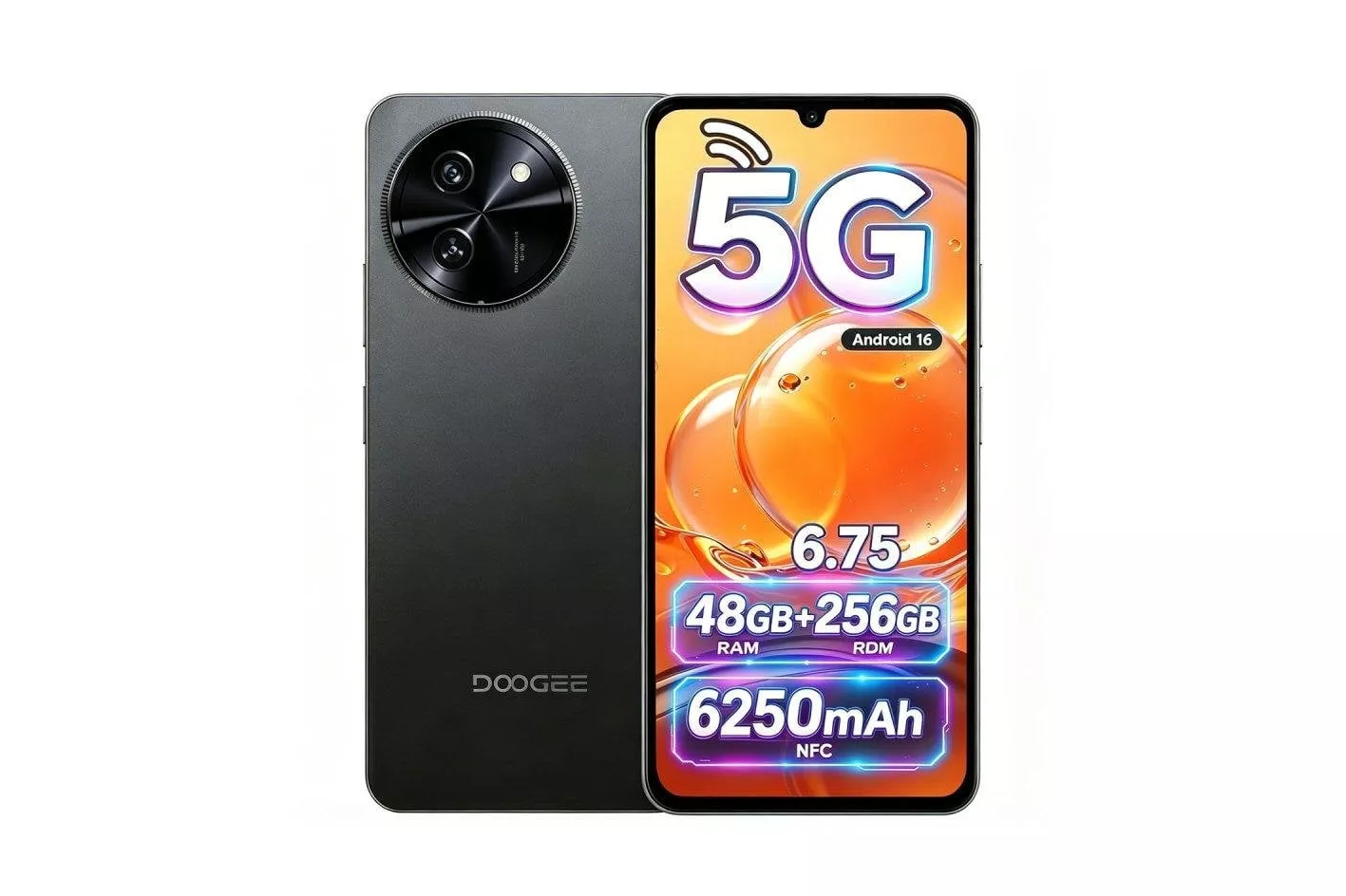 Doogee Note 59 Pro 5G 256GB 6GB 6,75" Negro NFC