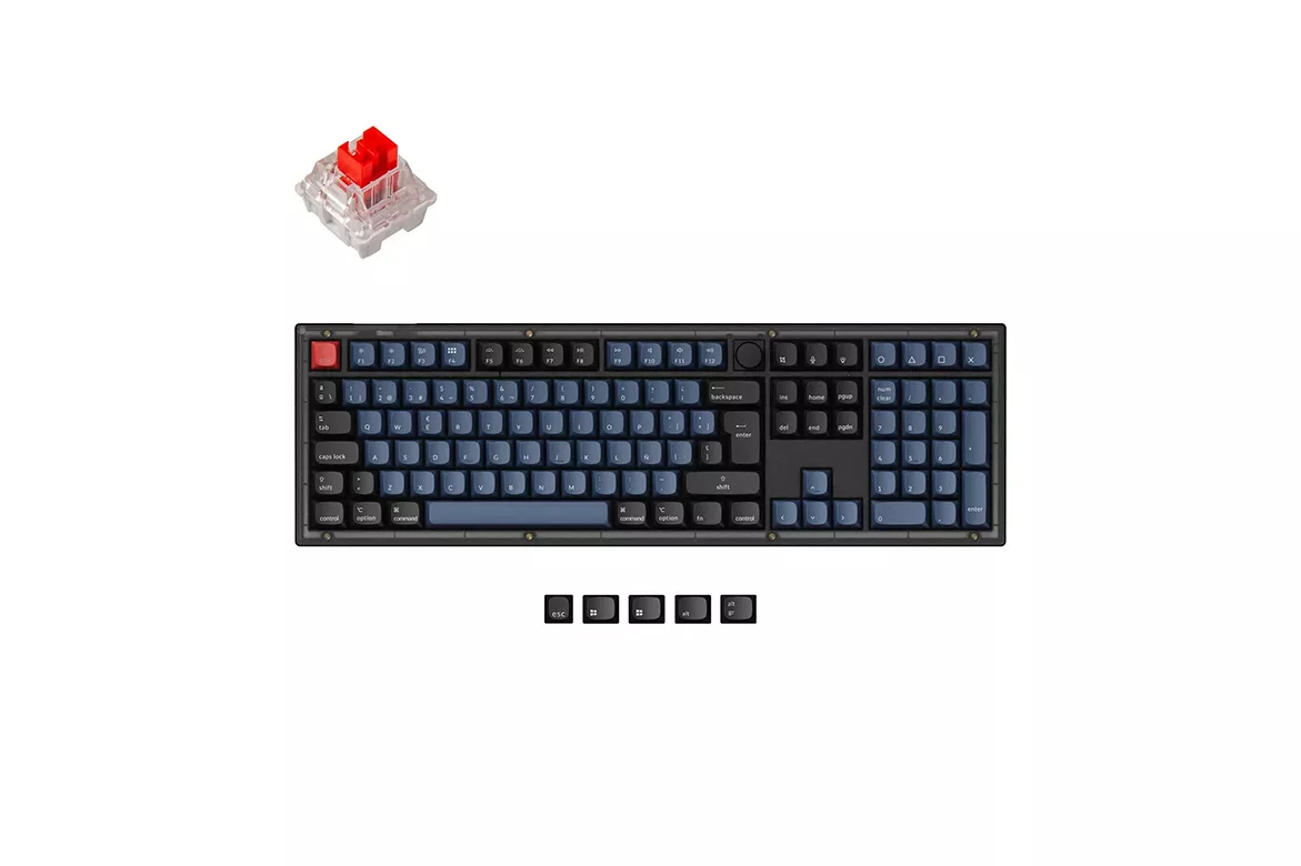 Teclado Gaming Keychron V6 ISO-ES RGB Hot-Swappable Switch K Pro Red -