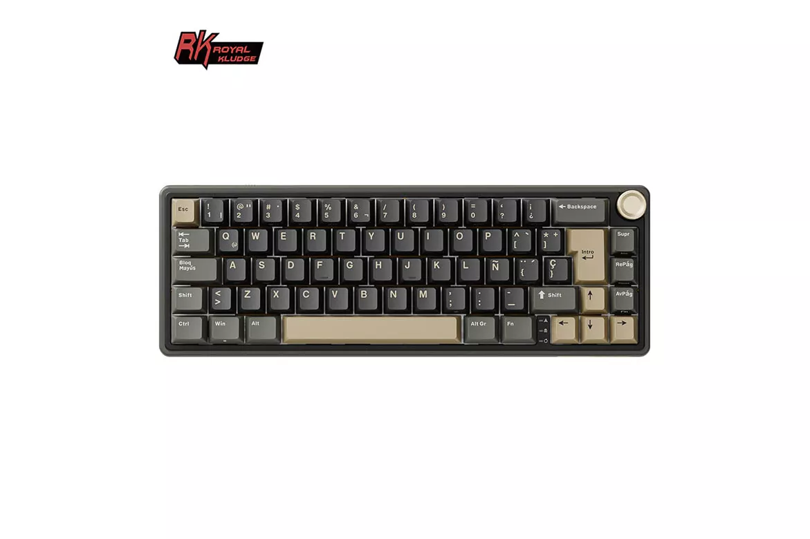 Teclado Gaming Royal Kludge RKR65 ISO-ES Hot-Swappable Switch Chartreuse Phantom -