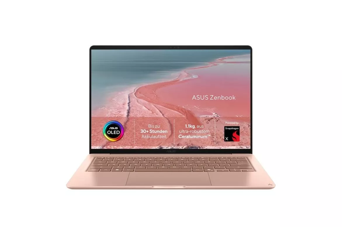 Port&aacute;til ASUS Zenbook 14 UX3480QA 14 pulgadas 16GB Adreno GPU Windows 11 Home 512GB SSD Snapdragon X1-26-100 Pantalla OLED