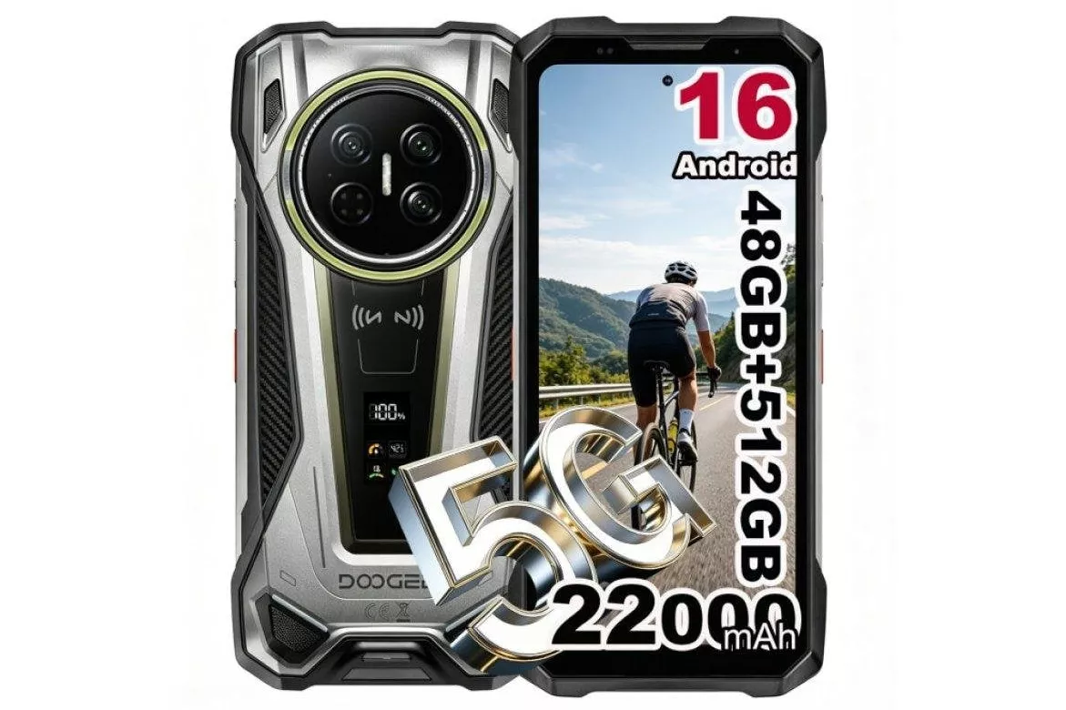 Doogee V Max 2 5G 16GB 6,78" 512GB Negro bater&iacute;a 22000 mAh
