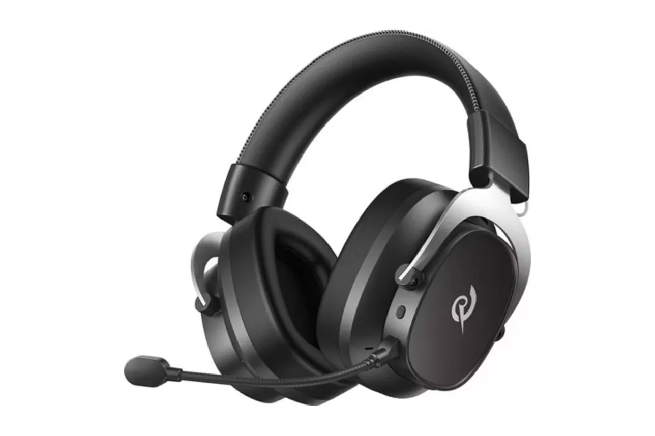Auriculares gaming QCY H8GM Tri-Mode inal&aacute;mbricos Bluetooth negros