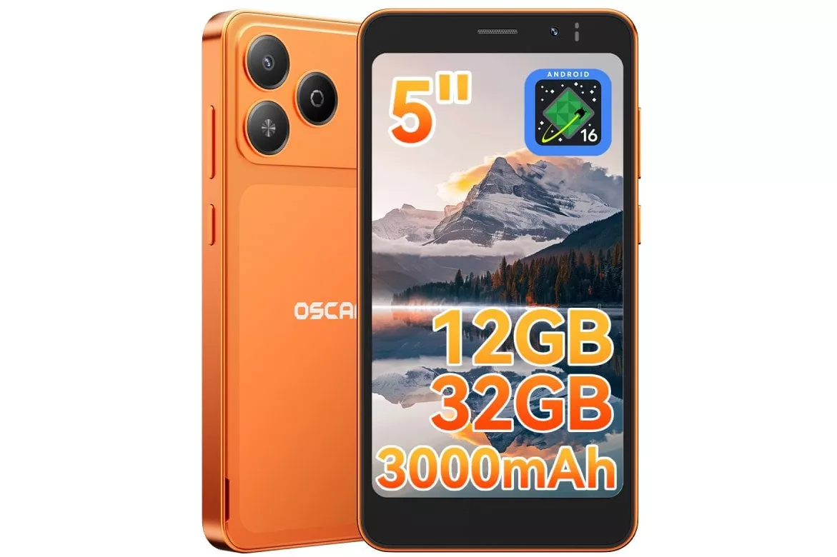 OSCAL Flat 3C Mini 4G 3GB 5" 32GB Naranja bater&iacute;a extra&iacute;ble