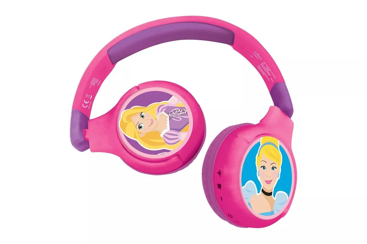 Lexibook Auriculares Infantiles Bluetooth 2 en 1 Disney Princesas